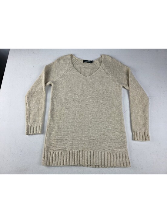 Lauren Ralph Lauren Sweaters - Lauren Ralph Lauren Knit V Neck Sweater  Women's Medium Beige Neutrals Designer